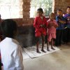 children are singing at the putimari center at boda in panchogharh